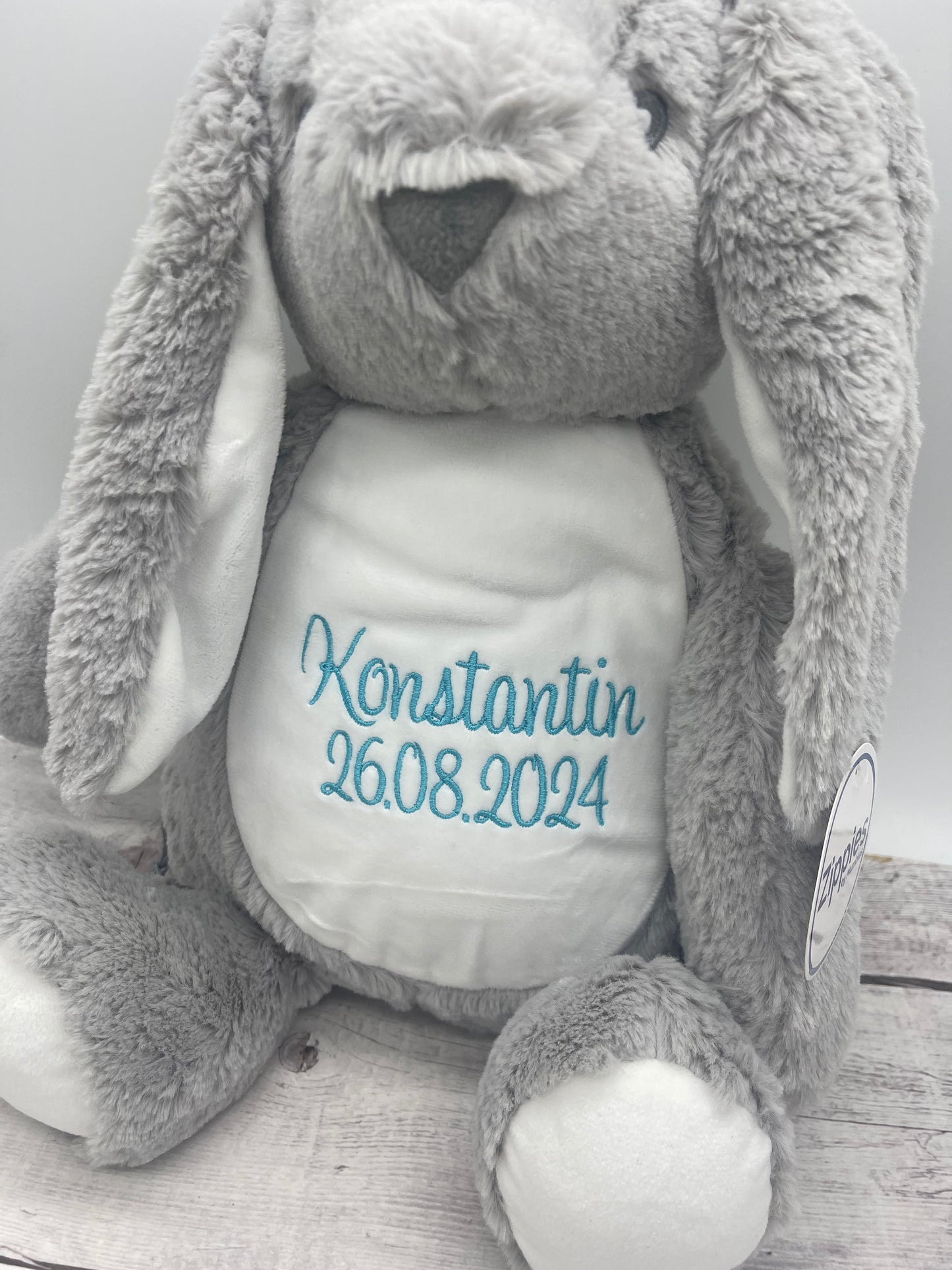 Kuscheltier „Hase“ personalisiert 2 Farben