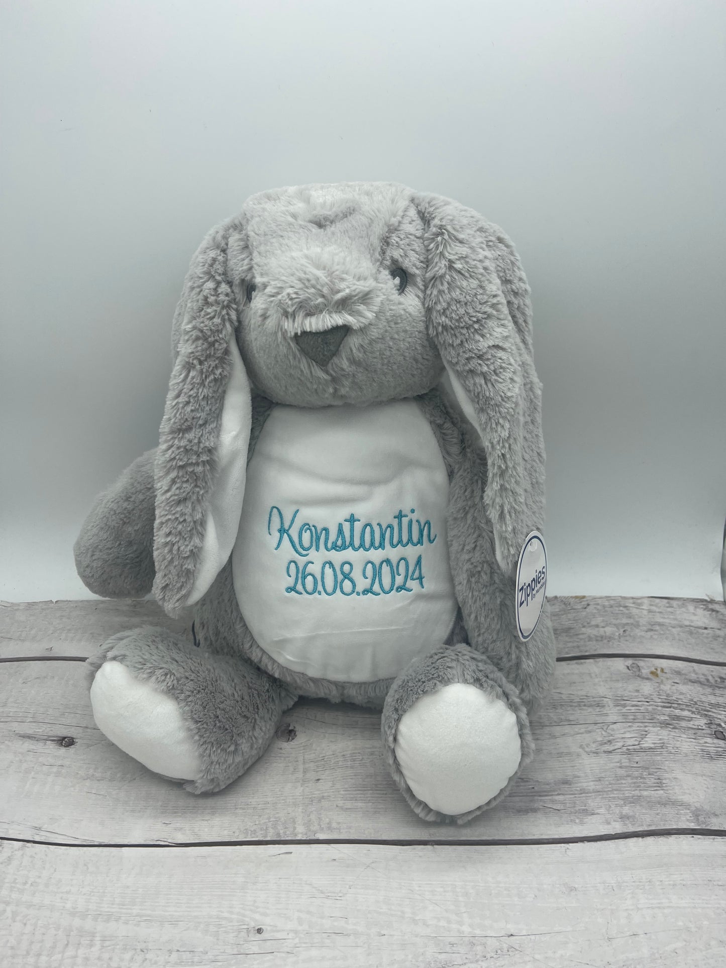 Kuscheltier „Hase“ personalisiert 2 Farben