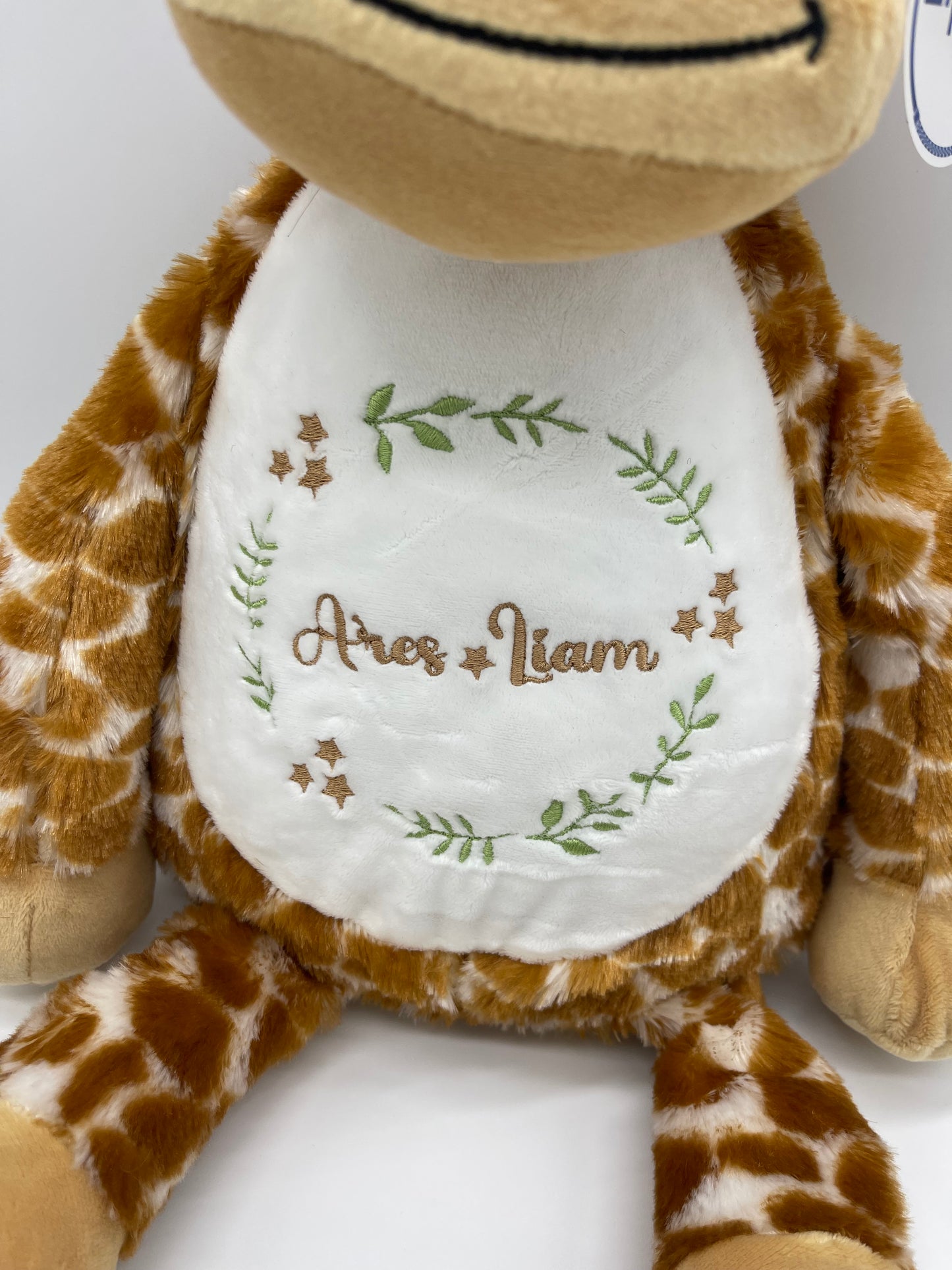 Kuscheltier „Giraffe“ personalisiert Geschenk